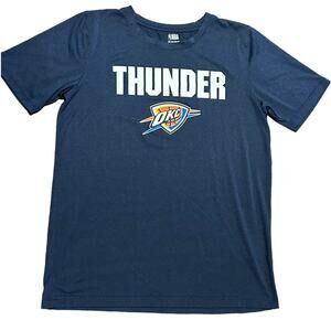 NBA OKC Thunder Blue Polyester Short Sleeve T Shirt in a Youth XXL (18)